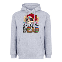 Heather Grey Day of the dead skeleton Heavyweight Hoodie - RanaPortraitStore