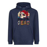 Navy Day of the dead skeleton Heavyweight Hoodie - RanaPortraitStore