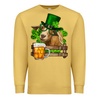 Antique Gold st. patrick's day goat and beer Premium Sweatshirt - RanaPortraitStore