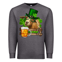 Charcoal Heather st. patrick's day goat and beer Premium Sweatshirt - RanaPortraitStore