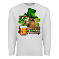 Dove Grey st. patrick's day goat and beer Premium Sweatshirt - RanaPortraitStore