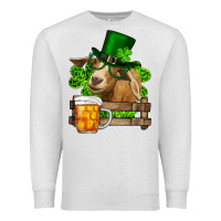 Oatmeal Heather st. patrick's day goat and beer Premium Sweatshirt - RanaPortraitStore