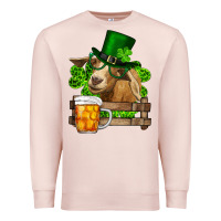 Pale Pink st. patrick's day goat and beer Premium Sweatshirt - RanaPortraitStore