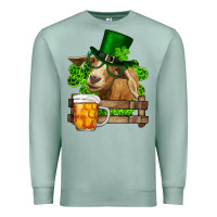 Seafoam st. patrick's day goat and beer Premium Sweatshirt - RanaPortraitStore
