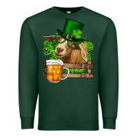 Sports Green st. patrick's day goat and beer Premium Sweatshirt - RanaPortraitStore