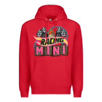 Red racing mini with racing oto equipment Premium Hoodie - AdoDesignShop