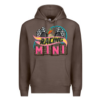Coffee racing mini with racing oto equipment Premium Hoodie - AdoDesignShop