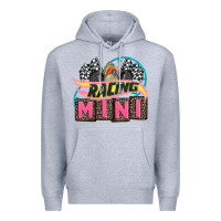 Heather Grey racing mini with racing oto equipment Premium Hoodie - AdoDesignShop