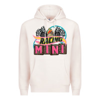 Pale Pink racing mini with racing oto equipment Premium Hoodie - AdoDesignShop