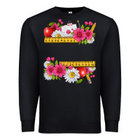 Black floral teacher Premium Sweatshirt - texasbilliewilder