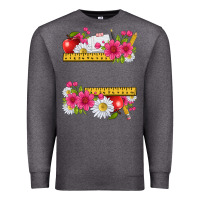 Charcoal Heather floral teacher Premium Sweatshirt - texasbilliewilder