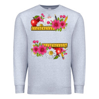 Heather Grey floral teacher Premium Sweatshirt - texasbilliewilder