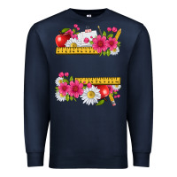 Navy floral teacher Premium Sweatshirt - texasbilliewilder