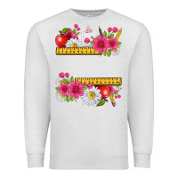 Oatmeal Heather floral teacher Premium Sweatshirt - texasbilliewilder