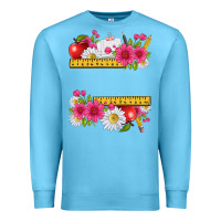 Ocean Blue floral teacher Premium Sweatshirt - texasbilliewilder