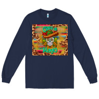 Navy cinco de mayo sombrero skull Long Sleeve Tee - BarkalooDesign