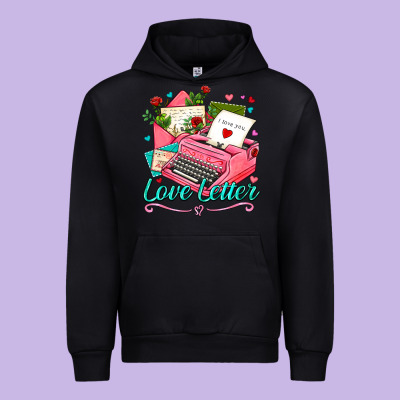 Love Letter With Typewriter Urban Hoodie Designed By Adodesignshop