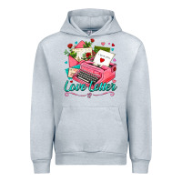 Heather Grey love letter with typewriter Urban Hoodie - AdoDesignShop