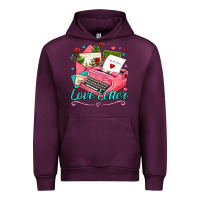 Mauve Wine love letter with typewriter Urban Hoodie - AdoDesignShop