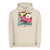Pigment French Oak love letter with typewriter Urban Hoodie - AdoDesignShop