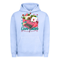 Pigment Grape Ice love letter with typewriter Urban Hoodie - AdoDesignShop