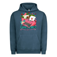 Pigment Midnight Navy love letter with typewriter Urban Hoodie - AdoDesignShop