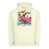Pigment Pistachio love letter with typewriter Urban Hoodie - AdoDesignShop