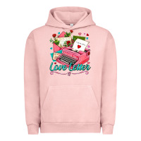 Pigment Salmon love letter with typewriter Urban Hoodie - AdoDesignShop