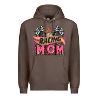 Coffee racing mom with racing oto equipment Premium Hoodie - AdoDesignShop