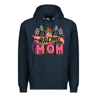 Navy racing mom with racing oto equipment Premium Hoodie - AdoDesignShop