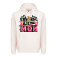 Pale Pink racing mom with racing oto equipment Premium Hoodie - AdoDesignShop