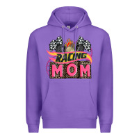 Purple racing mom with racing oto equipment Premium Hoodie - AdoDesignShop