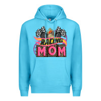 Ocean Blue racing mom with racing oto equipment Premium Hoodie - AdoDesignShop