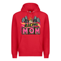 Red racing mom with racing oto equipment Premium Hoodie - AdoDesignShop