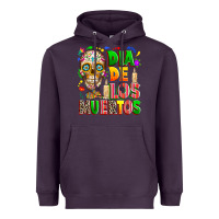 Plum Dia de los muertos Heavyweight Hoodie - RanaPortraitStore