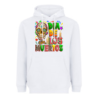White Dia de los muertos Heavyweight Hoodie - RanaPortraitStore