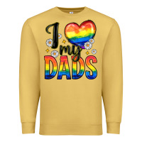 Antique Gold i love my dads Premium Sweatshirt - Zillion Design Studio