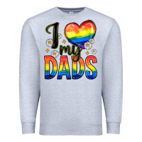 Heather Grey i love my dads Premium Sweatshirt - Zillion Design Studio