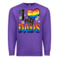 Purple i love my dads Premium Sweatshirt - Zillion Design Studio
