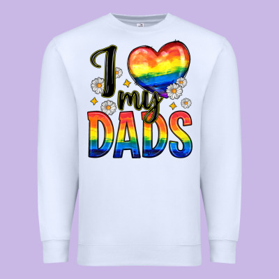 I Love My Dads Premium Sweatshirt Designed By Zillion Design Studio