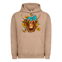 Pigment Burro sunflower long haired cow Urban Hoodie - Jasminsmagicworld
