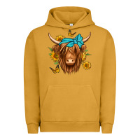 Pigment Peanut Butter sunflower long haired cow Urban Hoodie - Jasminsmagicworld