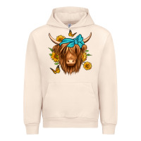 Sandshell sunflower long haired cow Urban Hoodie - Jasminsmagicworld