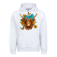 White sunflower long haired cow Urban Hoodie - Jasminsmagicworld