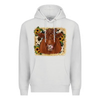 Dove Grey red angus cowhide sunflower Premium Hoodie - JahusDesignShop
