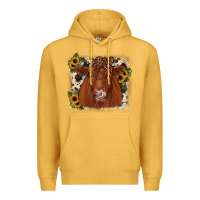 Mustard red angus cowhide sunflower Premium Hoodie - JahusDesignShop