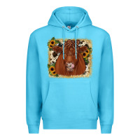 Ocean Blue red angus cowhide sunflower Premium Hoodie - JahusDesignShop
