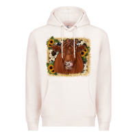 Pale Pink red angus cowhide sunflower Premium Hoodie - JahusDesignShop