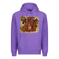 Purple red angus cowhide sunflower Premium Hoodie - JahusDesignShop