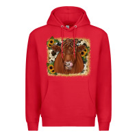 Red red angus cowhide sunflower Premium Hoodie - JahusDesignShop